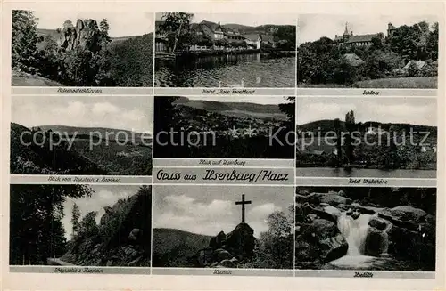 AK / Ansichtskarte Ilsenburg_Harz Hotel Rote Forellen Schloss Ilsestein Ilsenburg Harz