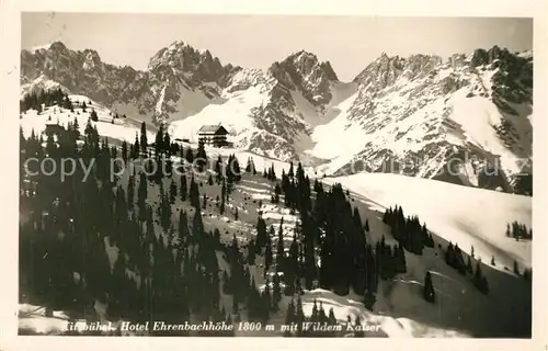 AK / Ansichtskarte Kitzbuehel_Tirol Hotel Ehrenbachhoehe Wilder Kaiser Winter Kitzbuehel Tirol