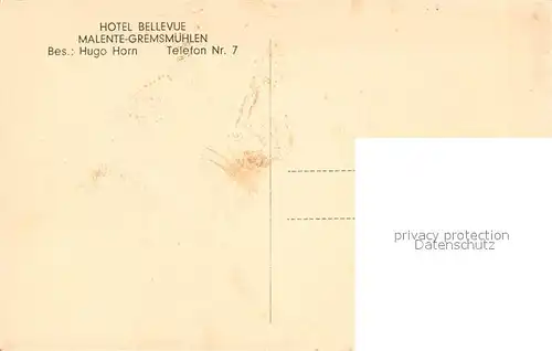AK / Ansichtskarte Malente Gremsmuehlen Hotel Bellevue Malente Gremsmuehlen