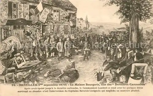 AK / Ansichtskarte Bazeilles Maison Bourgerie Dernieres Cartouches Bazeilles