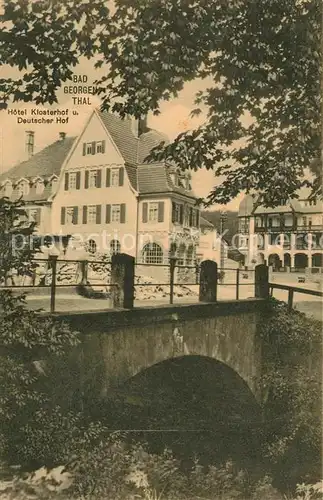 AK / Ansichtskarte Bad_Georgenthal_Gotha Hotel Klosterhof Deutscher Hof Bad_Georgenthal_Gotha