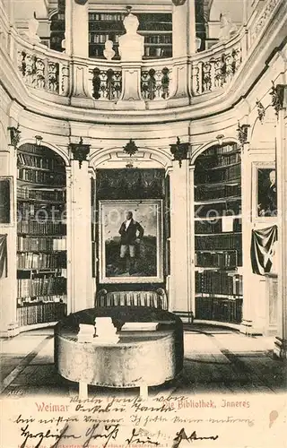 AK / Ansichtskarte Weimar_Thueringen Bibliothek innen Weimar Thueringen