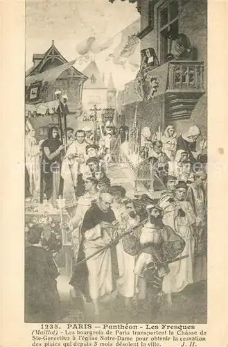 AK / Ansichtskarte Paris Pantheon Les Fresques Paris