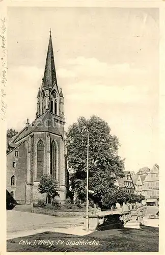 AK / Ansichtskarte Calw Eangelische Stadtkirche Calw