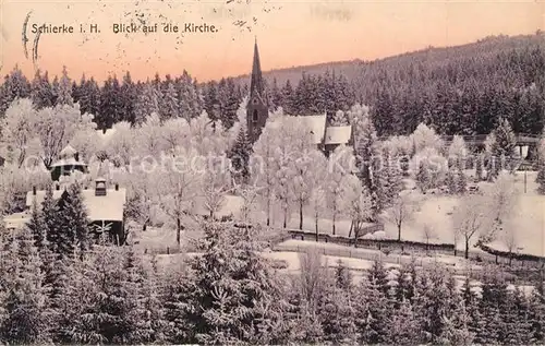 AK / Ansichtskarte Schierke_Harz Kirche im Winter Schierke Harz