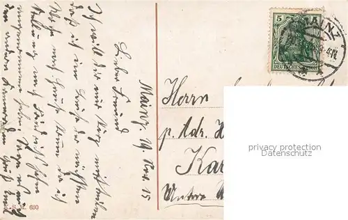 AK / Ansichtskarte Mainz_Rhein Kaiserstrasse aus Vogelschau Mainz Rhein