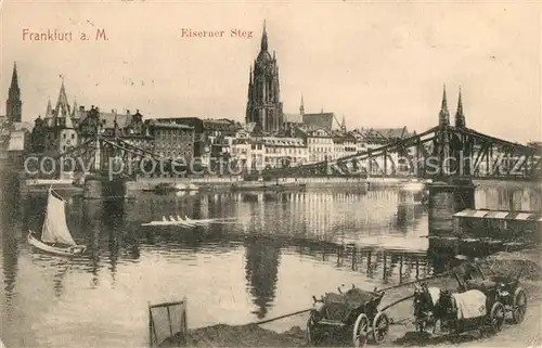 AK / Ansichtskarte Frankfurt_Main Eiserner Steg Frankfurt Main