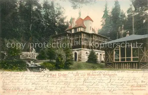 AK / Ansichtskarte Bad_Elster Caf? Restaurant Waldquelle Bad_Elster
