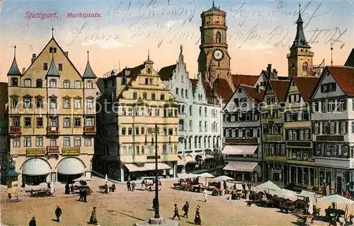 AK / Ansichtskarte Stuttgart Marktplatz Stuttgart