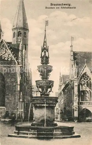 AK / Ansichtskarte Braunschweig Brunnen am Altstadtmarkt  Braunschweig