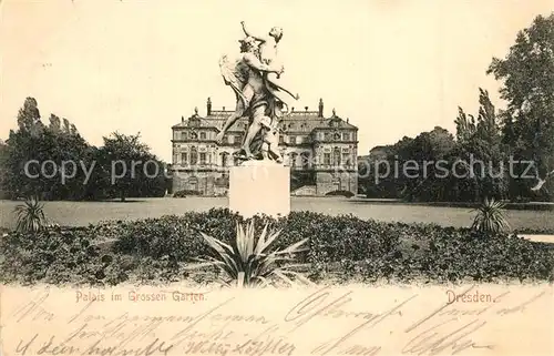 AK / Ansichtskarte Dresden Palais im Grossen Garten Dresden