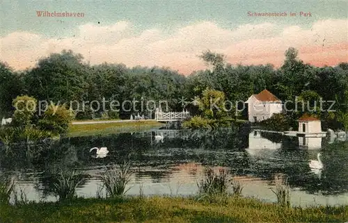 AK / Ansichtskarte Wilhelmshaven Schwanenteich im Park Wilhelmshaven