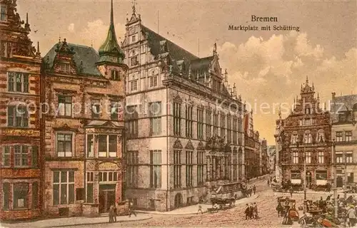 AK / Ansichtskarte Bremen Marktplatz mit Sch?tting Bremen