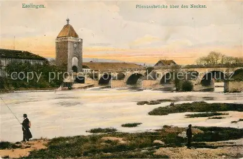 AK / Ansichtskarte Esslingen_Neckar Pliensaubr?cke ?ber Neckar Esslingen Neckar
