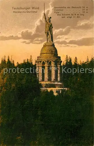 AK / Ansichtskarte Hermannsdenkmal Teutoburger Wald Denkmal Hermannsdenkmal