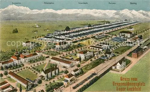 AK / Ansichtskarte Lechfeld_Lager Truppen?bungsplatz Lechfeld_Lager