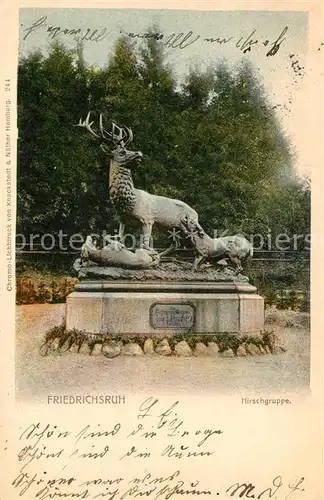 AK / Ansichtskarte Friedrichsruh_Hamburg Hirschgruppe Friedrichsruh Hamburg