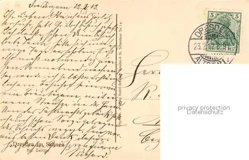 AK / Ansichtskarte Dresden Zwinger im Winter Dresden