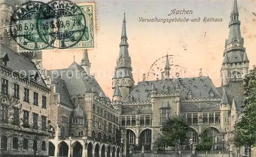 AK / Ansichtskarte Aachen Verwaltungsgeb?ude und Rathaus Aachen