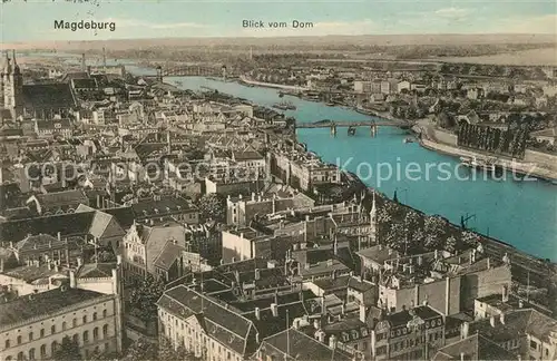 AK / Ansichtskarte Magdeburg Blick vom Dom Magdeburg