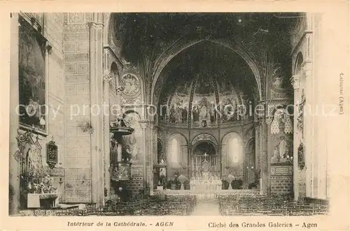 AK / Ansichtskarte Agen_Lot_et_Garonne Interieur de la Cathedrale Agen_Lot_et_Garonne