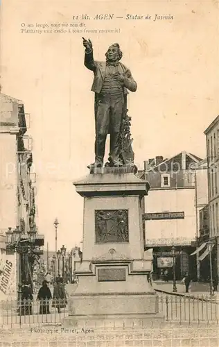 AK / Ansichtskarte Agen_Lot_et_Garonne Statue de Jasmin Agen_Lot_et_Garonne