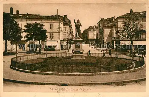 AK / Ansichtskarte Agen_Lot_et_Garonne Statue de Jasmin Agen_Lot_et_Garonne