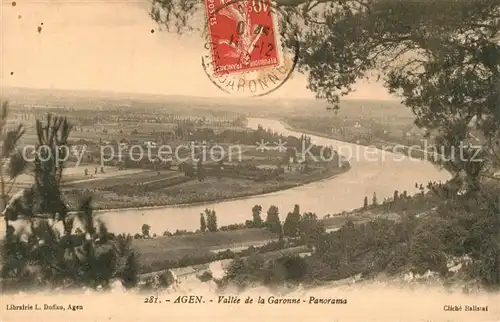 AK / Ansichtskarte Agen_Lot_et_Garonne Vallee de la Garonne Panorama Agen_Lot_et_Garonne