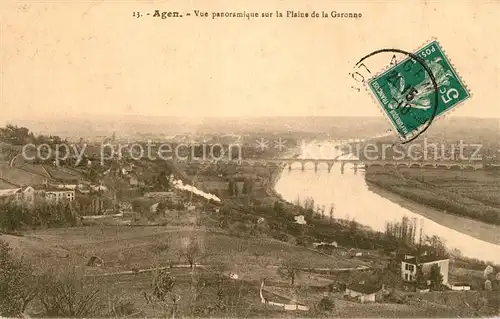 AK / Ansichtskarte Agen_Lot_et_Garonne Vue panoramique sur la Plaine de la Garonne Agen_Lot_et_Garonne