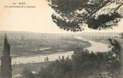 AK / Ansichtskarte Agen_Lot_et_Garonne Vue panoramique de la Garonne Agen_Lot_et_Garonne