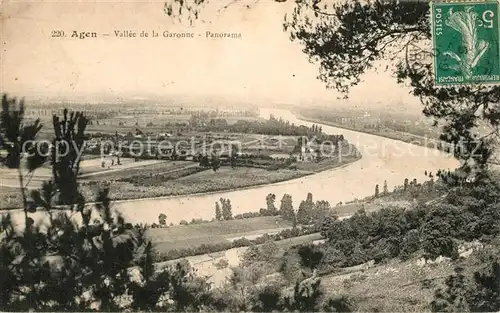 AK / Ansichtskarte Agen_Lot_et_Garonne Vallee de la Garonne Panorama Agen_Lot_et_Garonne