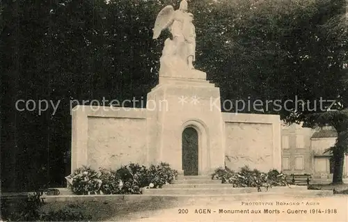 AK / Ansichtskarte Agen_Lot_et_Garonne Monument aux Morts Guerre 1914 18 Agen_Lot_et_Garonne