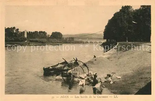 AK / Ansichtskarte Agen_Lot_et_Garonne Les bords de la Garonne Agen_Lot_et_Garonne