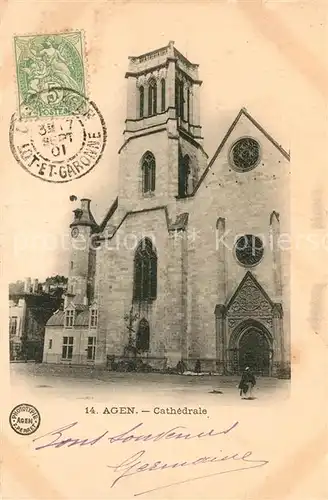AK / Ansichtskarte Agen_Lot_et_Garonne Cathedrale Agen_Lot_et_Garonne