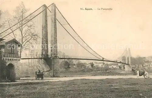 AK / Ansichtskarte Agen_Lot_et_Garonne La passerelle Agen_Lot_et_Garonne
