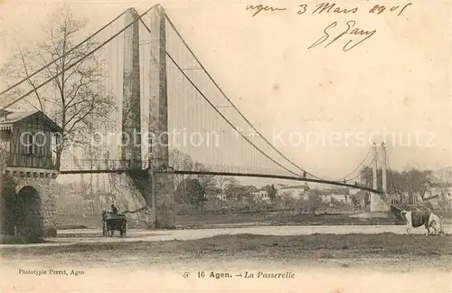 AK / Ansichtskarte Agen_Lot_et_Garonne La Passerelle Agen_Lot_et_Garonne
