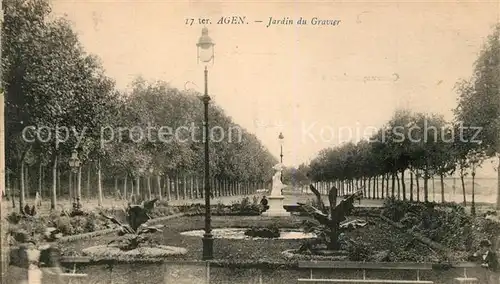 AK / Ansichtskarte Agen_Lot_et_Garonne Jardin du Gravier Agen_Lot_et_Garonne