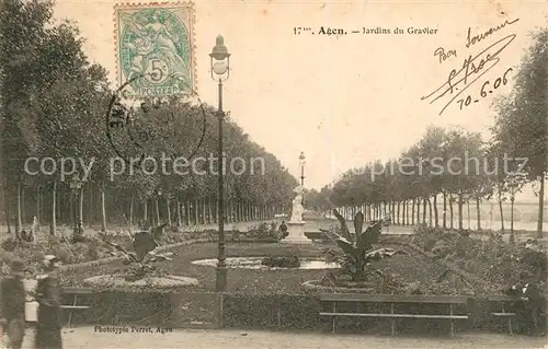 AK / Ansichtskarte Agen_Lot_et_Garonne Jardins du Gravier Agen_Lot_et_Garonne