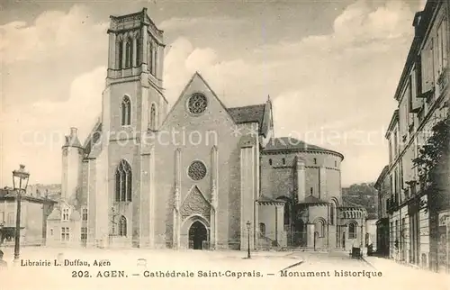 AK / Ansichtskarte Agen_Lot_et_Garonne Cathedrale Saint Caprais Monument historique Agen_Lot_et_Garonne
