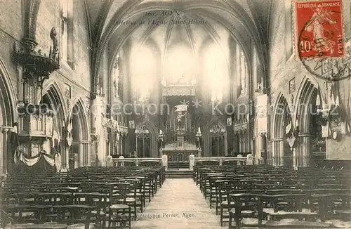 AK / Ansichtskarte Agen_Lot_et_Garonne Interieur de lEglise Saint Hilaire Agen_Lot_et_Garonne