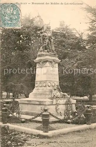 AK / Ansichtskarte Agen_Lot_et_Garonne Monument des Mobiles de Lot et Garonne Agen_Lot_et_Garonne