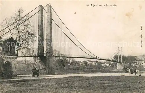 AK / Ansichtskarte Agen_Lot_et_Garonne La Passerelle Agen_Lot_et_Garonne