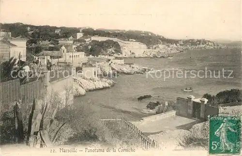 AK / Ansichtskarte Marseille_Bouches du Rhone Panorama de la Corniche Marseille