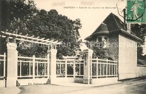 AK / Ansichtskarte Andresy Entree du manoir de Denouval Andresy