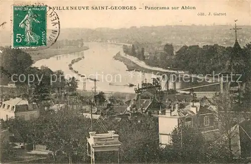 AK / Ansichtskarte Villeneuve Saint Georges Panorama sur Ablon Villeneuve Saint Georges