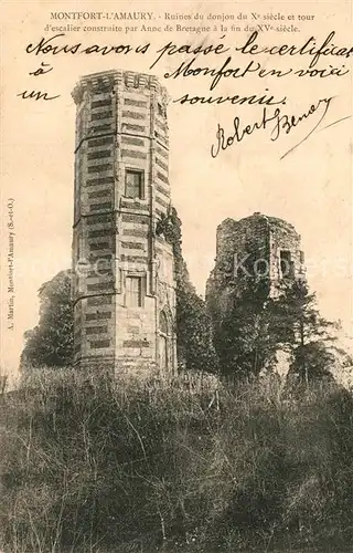 AK / Ansichtskarte Montfort l_Amaury Ruines du donjon du Xe siecle Montfort l Amaury