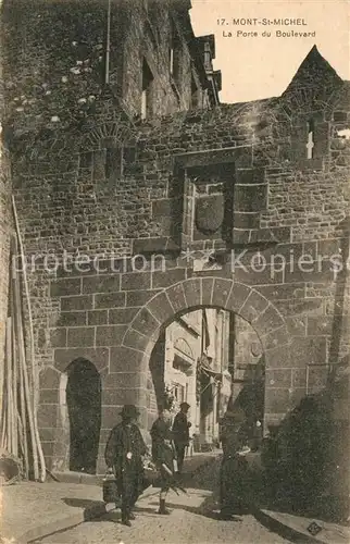 AK / Ansichtskarte Mont Saint Michel Porte du Boulevard Mont Saint Michel