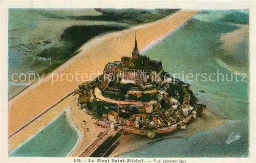 AK / Ansichtskarte Le_Mont Saint Michel Vue a vol d oiseau Le_Mont Saint Michel