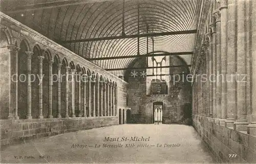 AK / Ansichtskarte Mont Saint Michel Abbaye La Merveille XIIIe siecle le dortoir Mont Saint Michel