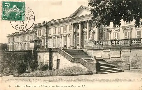 AK / Ansichtskarte Compiegne_Oise Chateau facade sur le parc Compiegne Oise